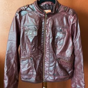 Maroon Leather Jacket